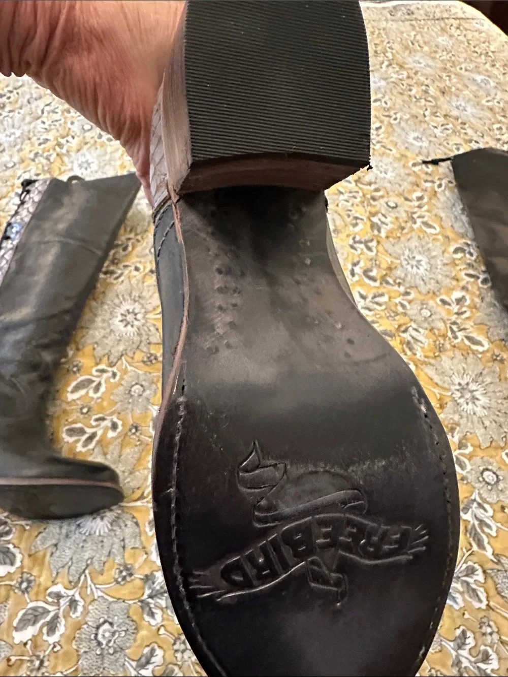 Freebird Catrina Navy and blue snakeskin  Boot nwob size 9